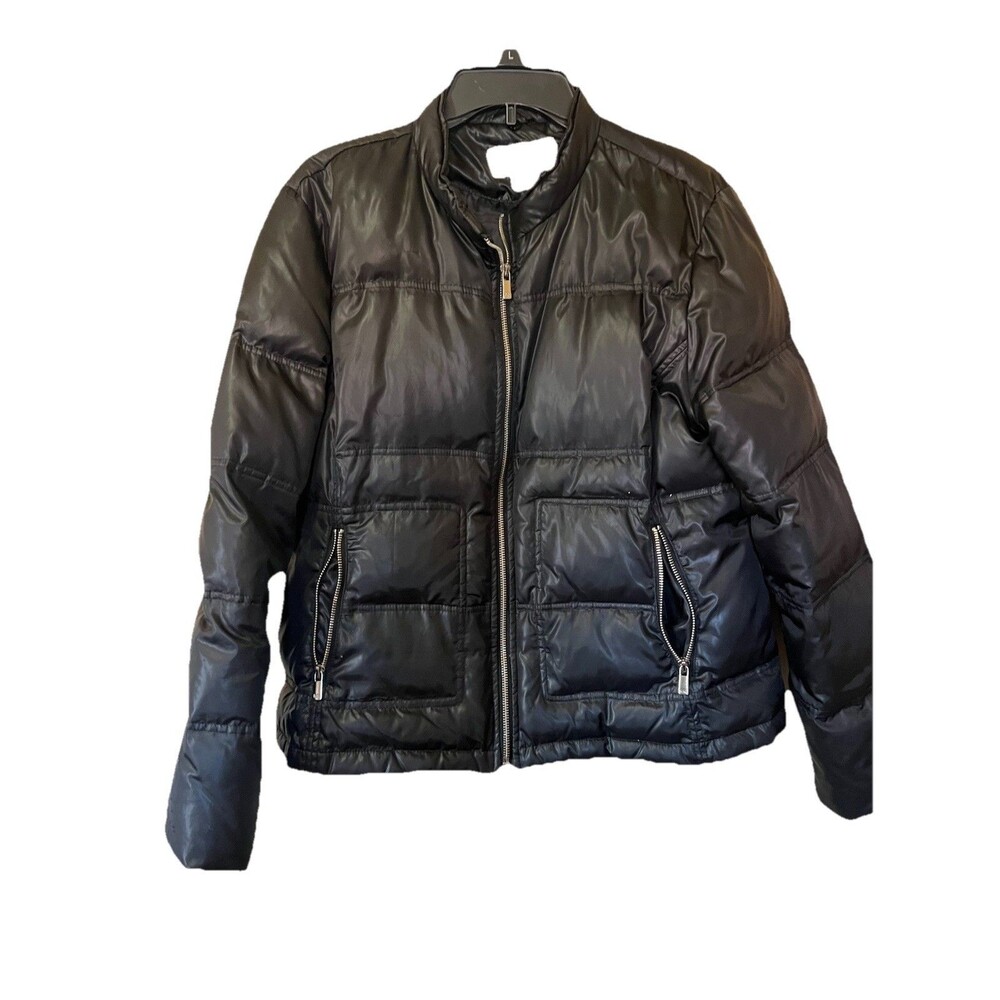 MICHAEL KORS  Women’s Jacket PUFFER BLACK SHINY  SIZE XL